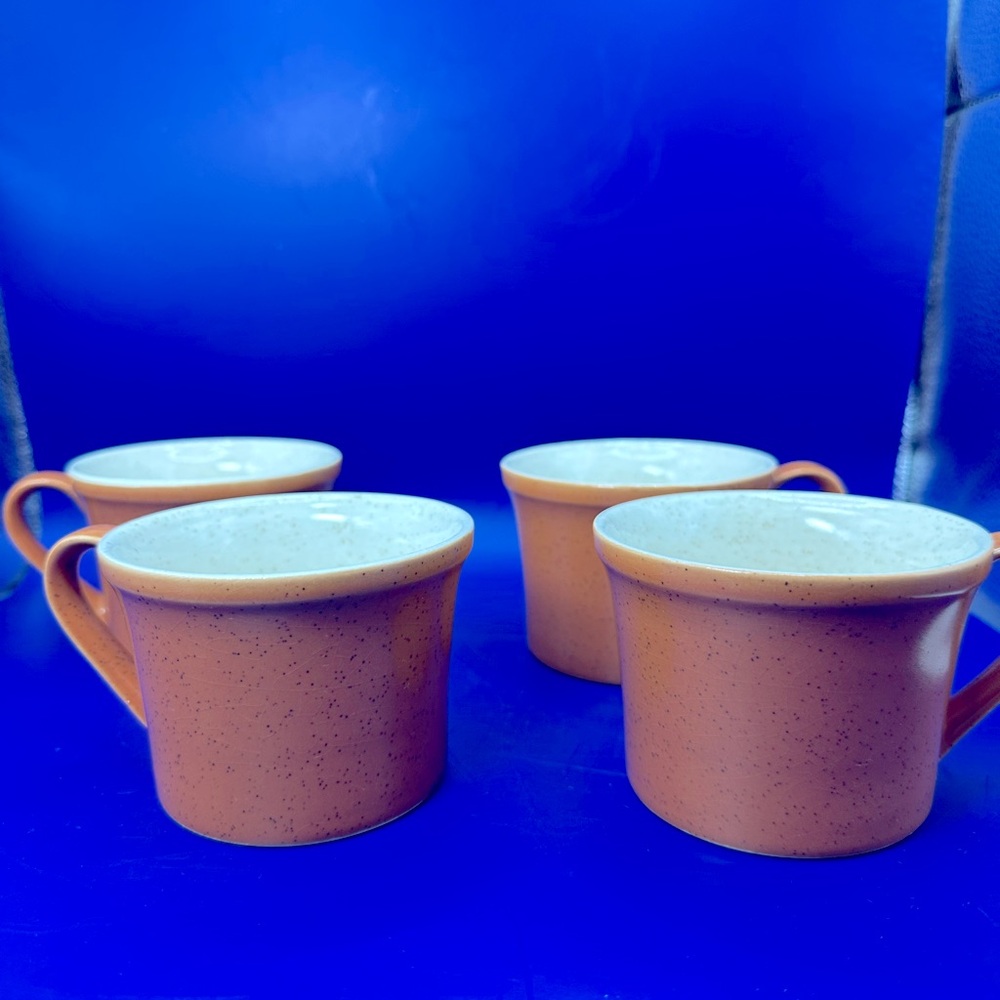 Vintage Stoneware Mugs P9261 Set Of 4 Imperial By W Dalton Japan.